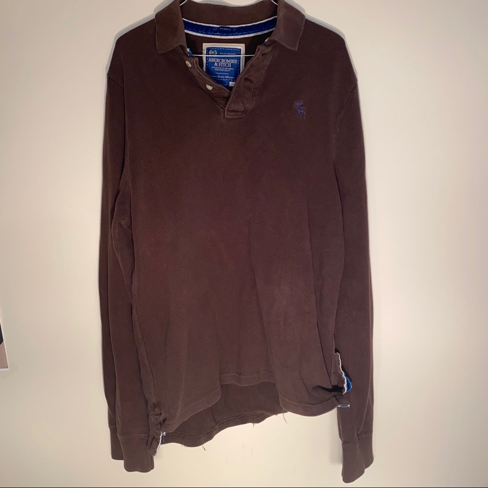 Abercrombie & Fitch brown long sleeve  XXL
